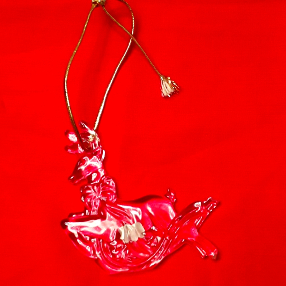 Mikasa Crystal Reindeer Ornament